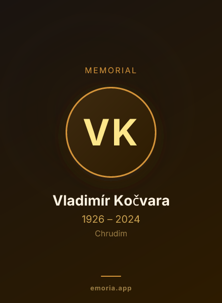 Memorial portrait of Vladimír Kočvara