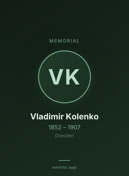 Memorial portrait of Vladimir Kolenko