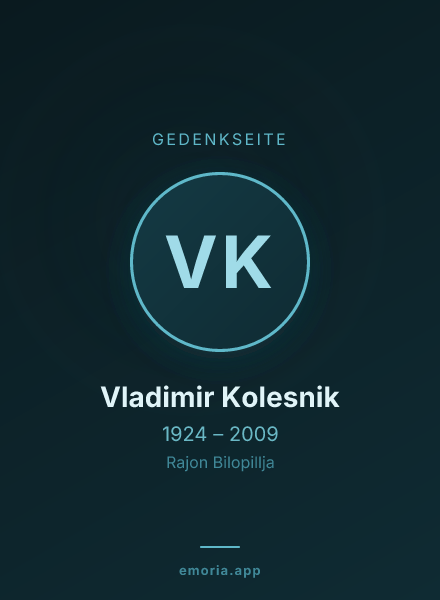 Gedenkportrait von Vladimir Kolesnik