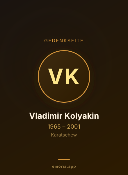 Gedenkportrait von Vladimir Kolyakin