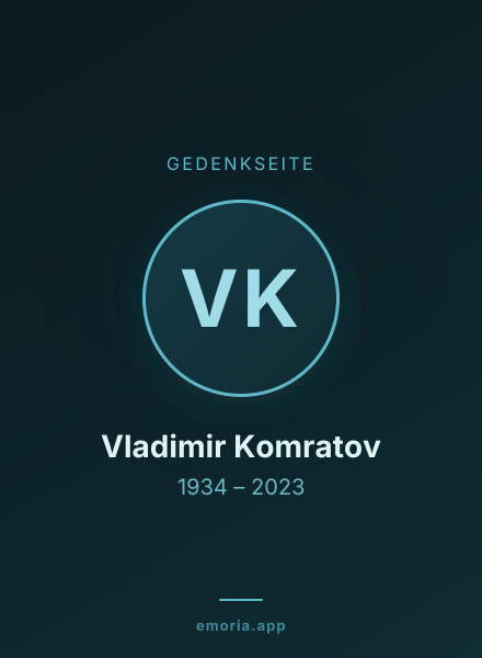 Gedenkportrait von Vladimir Komratov