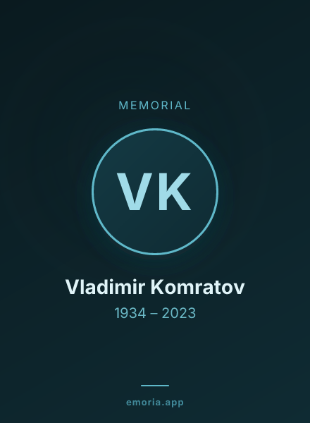 Memorial portrait of Vladimir Komratov