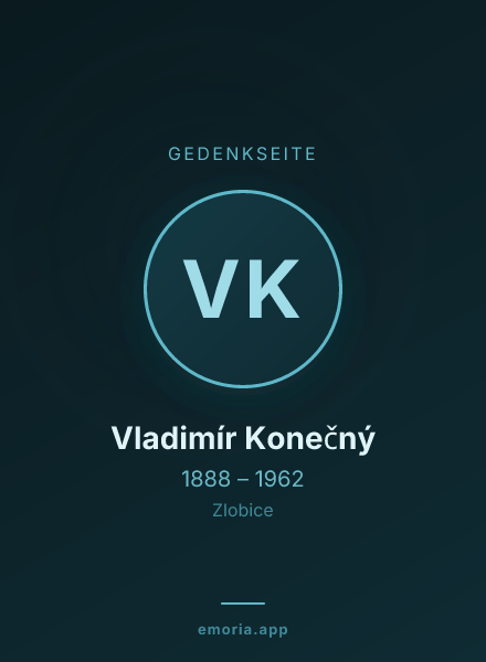 Gedenkportrait von Vladimír Konečný