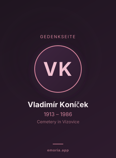 Gedenkportrait von Vladimír Koníček