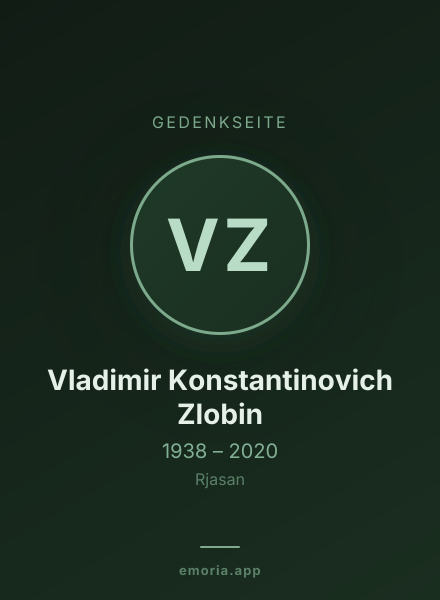 Gedenkportrait von Vladimir Konstantinovich Zlobin