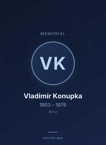 Memorial portrait of Vladimír Konupka