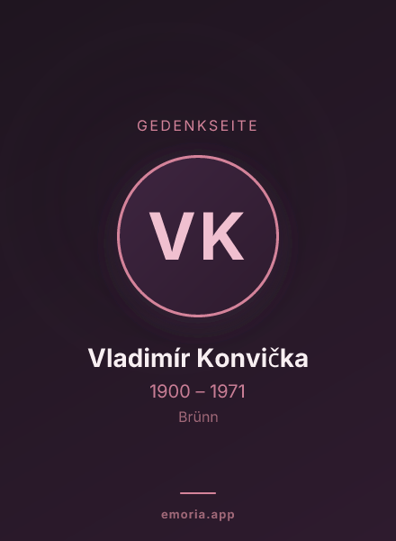 Gedenkportrait von Vladimír Konvička