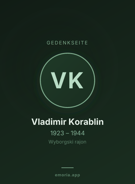 Gedenkportrait von Vladimir Korablin