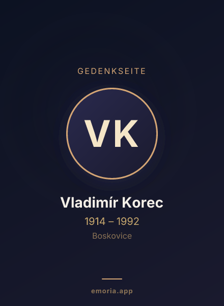 Gedenkportrait von Vladimír Korec