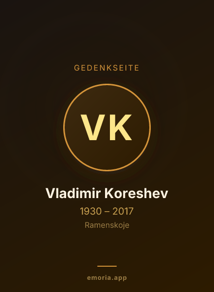 Gedenkportrait von Vladimir Koreshev