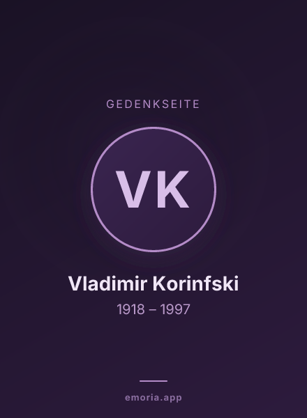 Gedenkportrait von Vladimir Korinfski