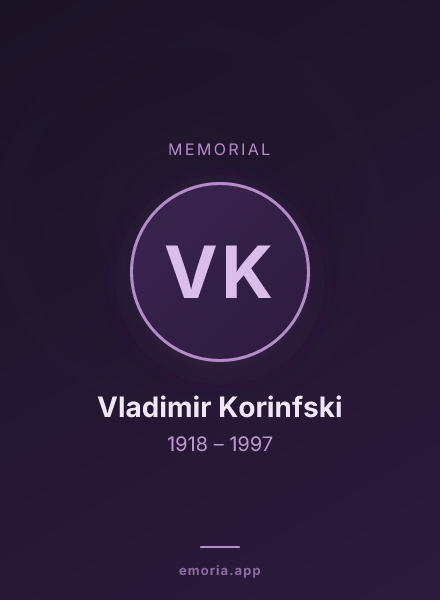 Memorial portrait of Vladimir Korinfski