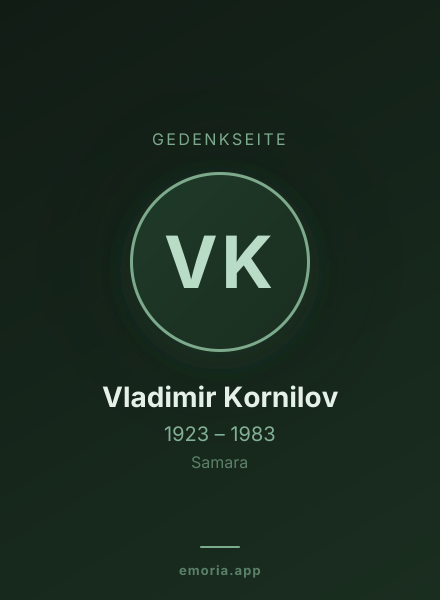 Gedenkportrait von Vladimir Kornilov