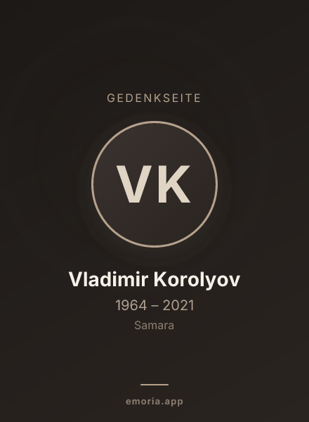 Gedenkportrait von Vladimir Korolyov