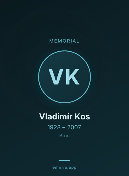 Memorial portrait of Vladimír Kos