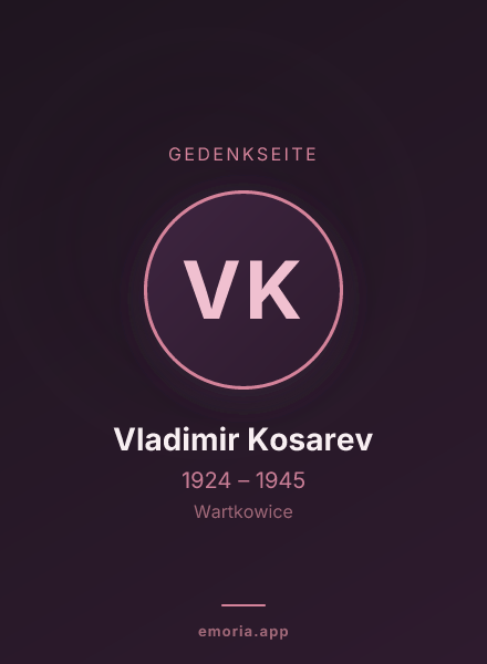 Gedenkportrait von Vladimir Kosarev