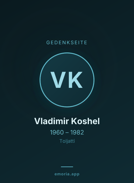 Gedenkportrait von Vladimir Koshel