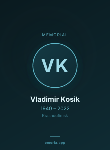 Memorial portrait of Vladimir Kosik