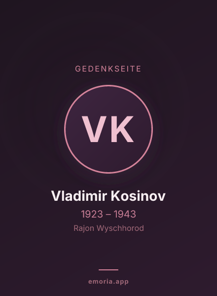 Gedenkportrait von Vladimir Kosinov