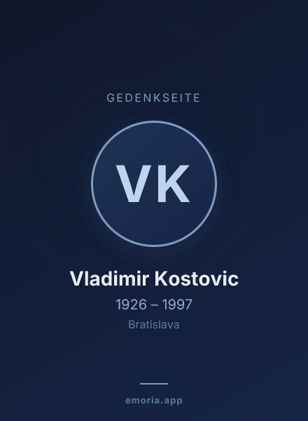 Gedenkportrait von Vladimir Kostovic