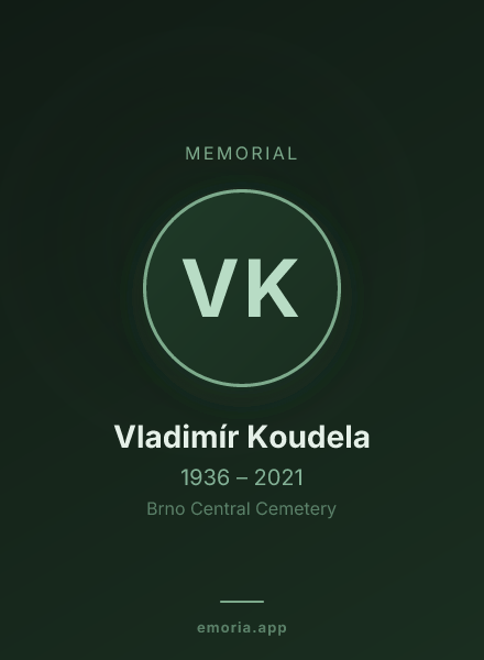 Memorial portrait of Vladimír Koudela