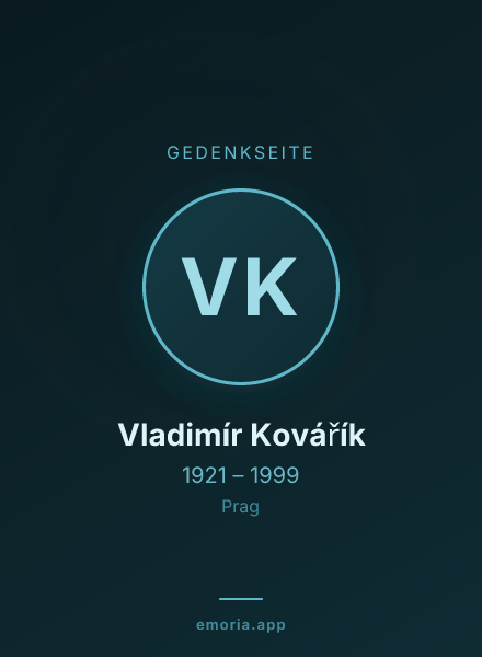 Gedenkportrait von Vladimír Kovářík