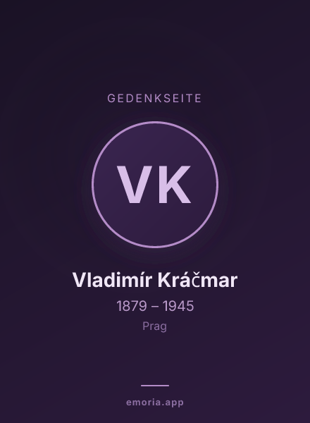 Gedenkportrait von Vladimír Kráčmar