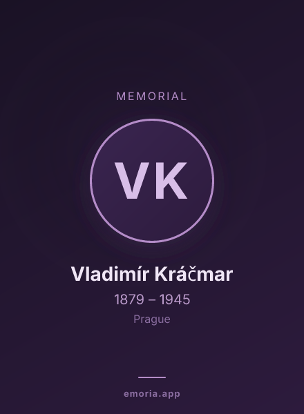 Memorial portrait of Vladimír Kráčmar