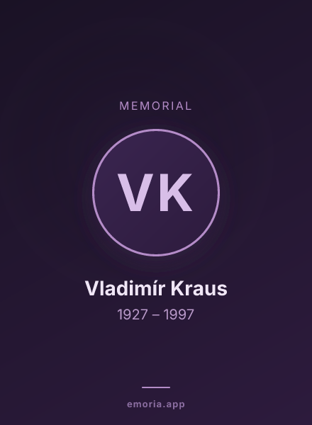 Memorial portrait of Vladimír Kraus