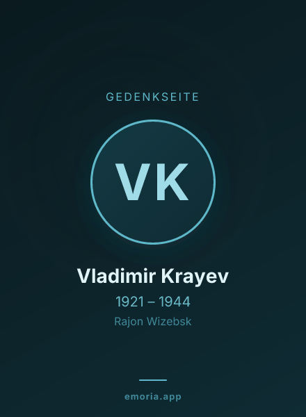 Gedenkportrait von Vladimir Krayev