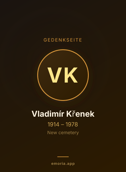 Gedenkportrait von Vladimír Křenek