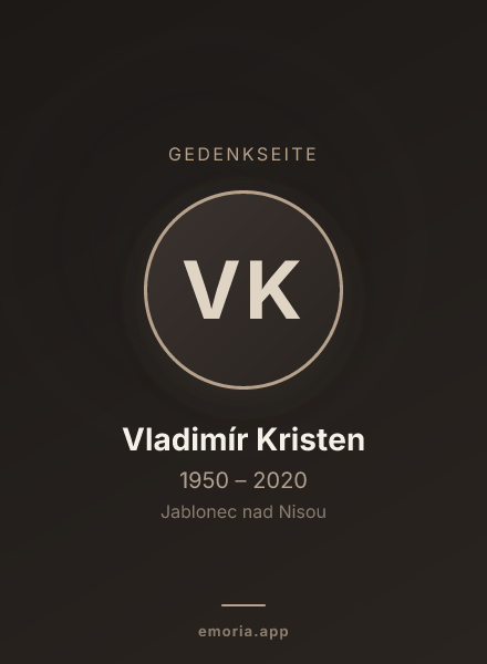Gedenkportrait von Vladimír Kristen