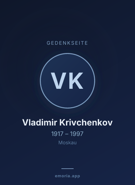 Gedenkportrait von Vladimir Krivchenkov