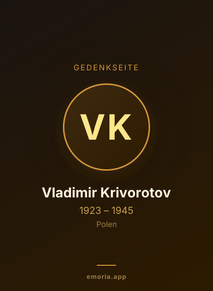 Gedenkportrait von Vladimir Krivorotov