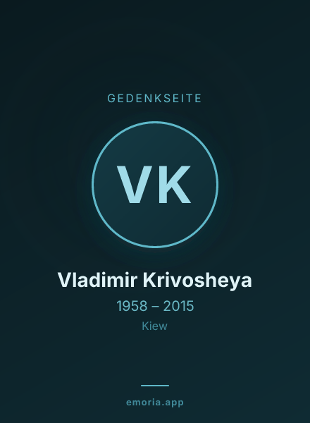 Gedenkportrait von Vladimir Krivosheya