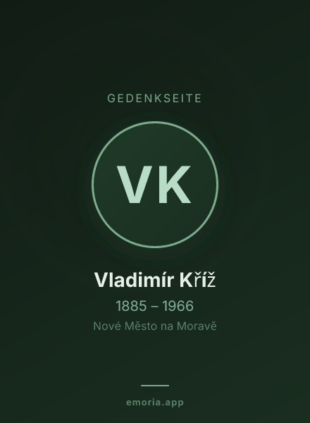 Gedenkportrait von Vladimír Kříž