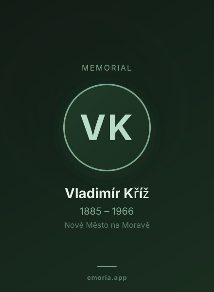 Memorial portrait of Vladimír Kříž