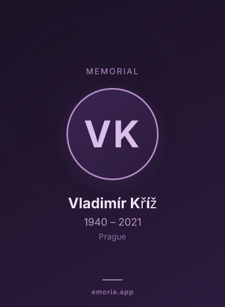 Memorial portrait of Vladimír Kříž