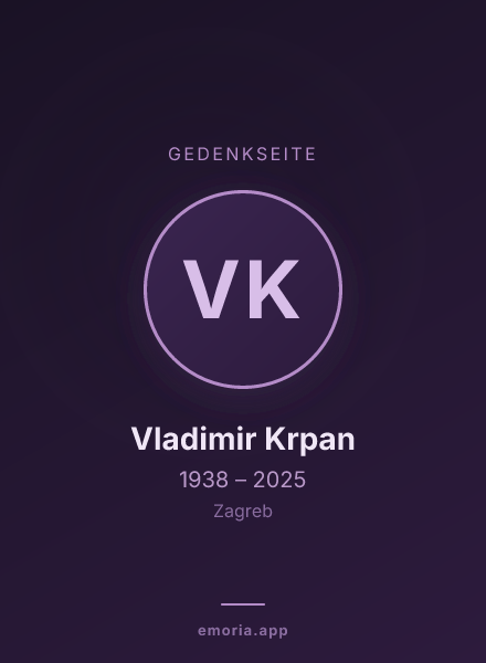 Gedenkportrait von Vladimir Krpan