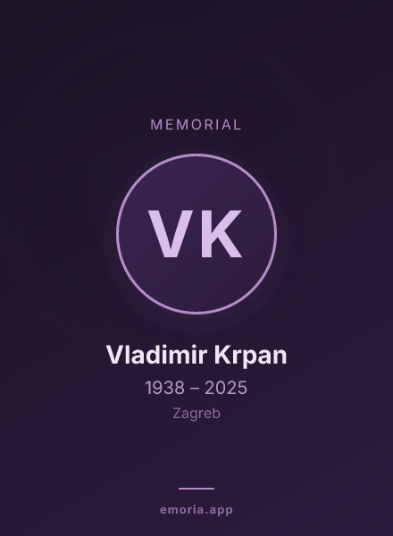 Memorial portrait of Vladimir Krpan