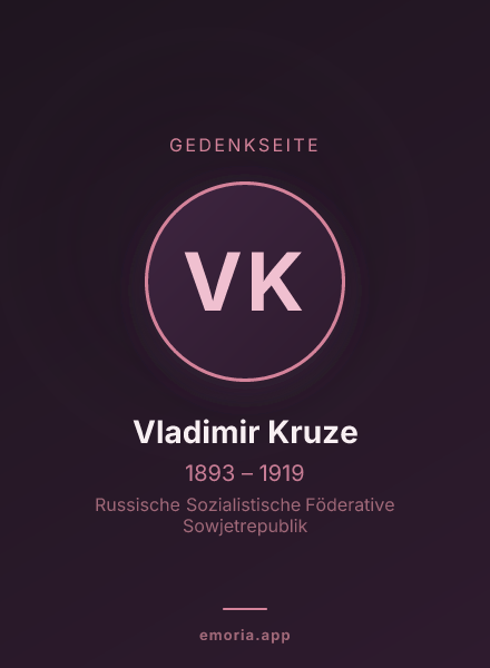 Gedenkportrait von Vladimir Kruze
