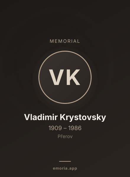 Memorial portrait of Vladimir Krystovsky
