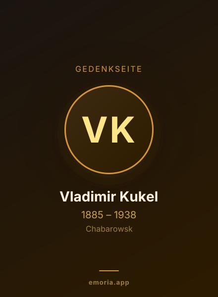Gedenkportrait von Vladimir Kukel