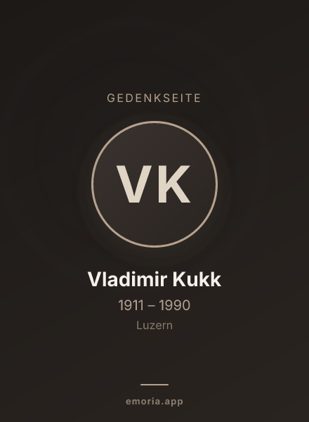 Gedenkportrait von Vladimir Kukk