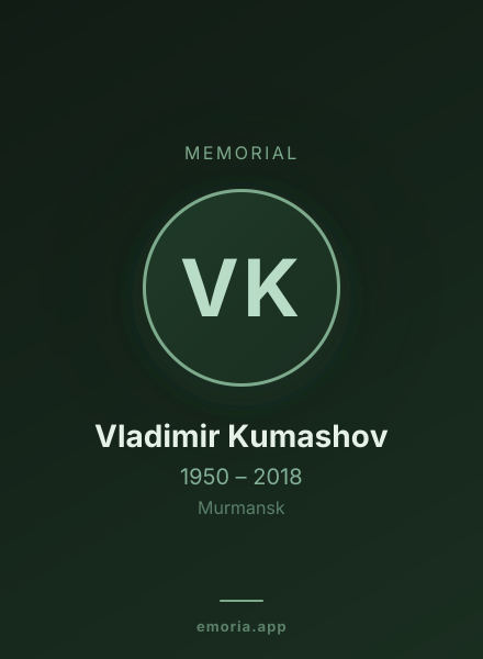 Memorial portrait of Vladimir Kumashov
