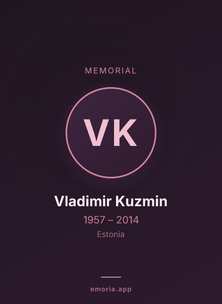 Memorial portrait of Vladimir Kuzmin