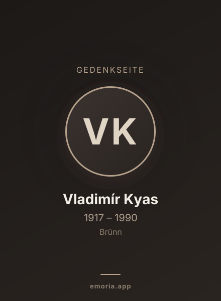 Gedenkportrait von Vladimír Kyas