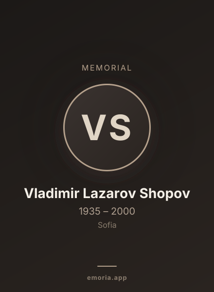 Memorial portrait of Vladimir Lazarov Shopov