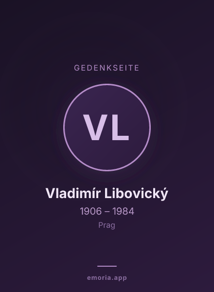 Gedenkportrait von Vladimír Libovický