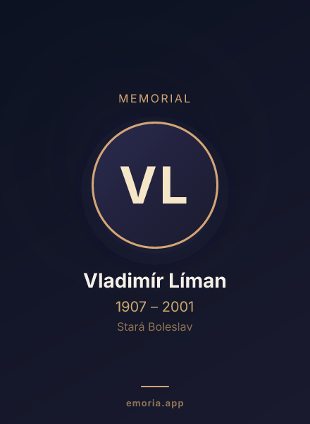 Memorial portrait of Vladimír Líman